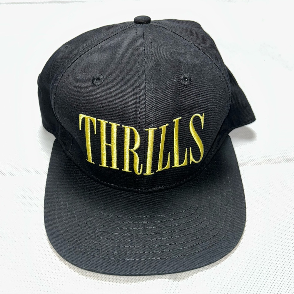 Wesc black cap embroidered “Thrills” NWOT